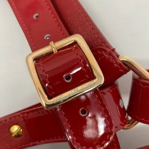 Agent Provocateur Ettie Red Patent Leather Harness S/M New $650